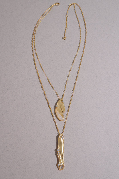 Organic Double Drop Necklace