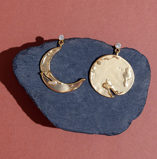 Alluring Sun and Moon Earrings