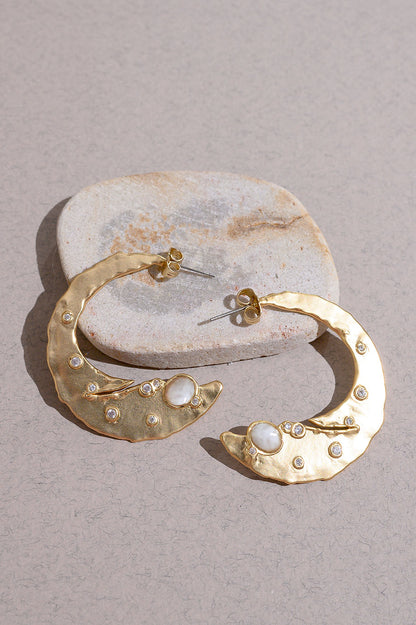 Timeless Organic Crescent Earrings