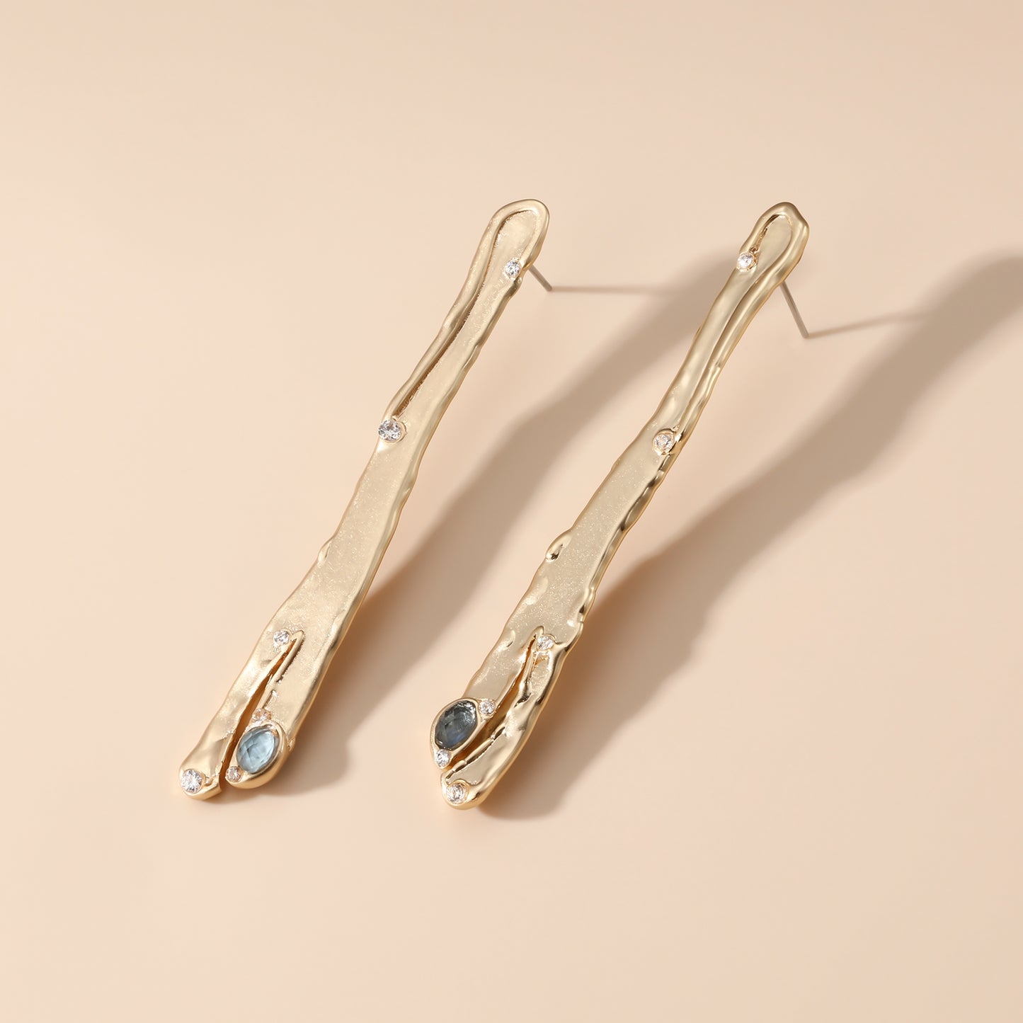 Natural Asymmetry Linear Earrings