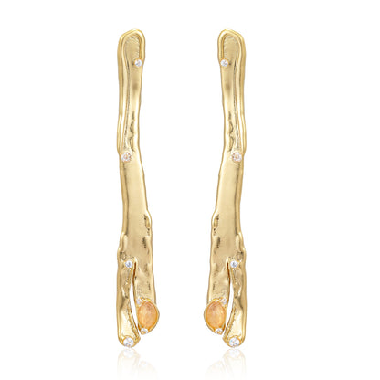 Natural Asymmetry Linear Earrings