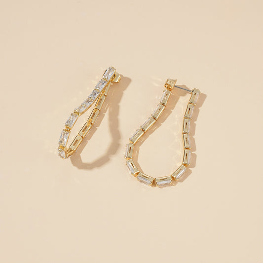 Crystal Link Hoops