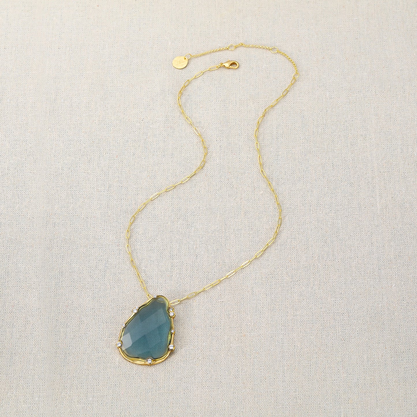 Organic Teardrop Statement Necklace