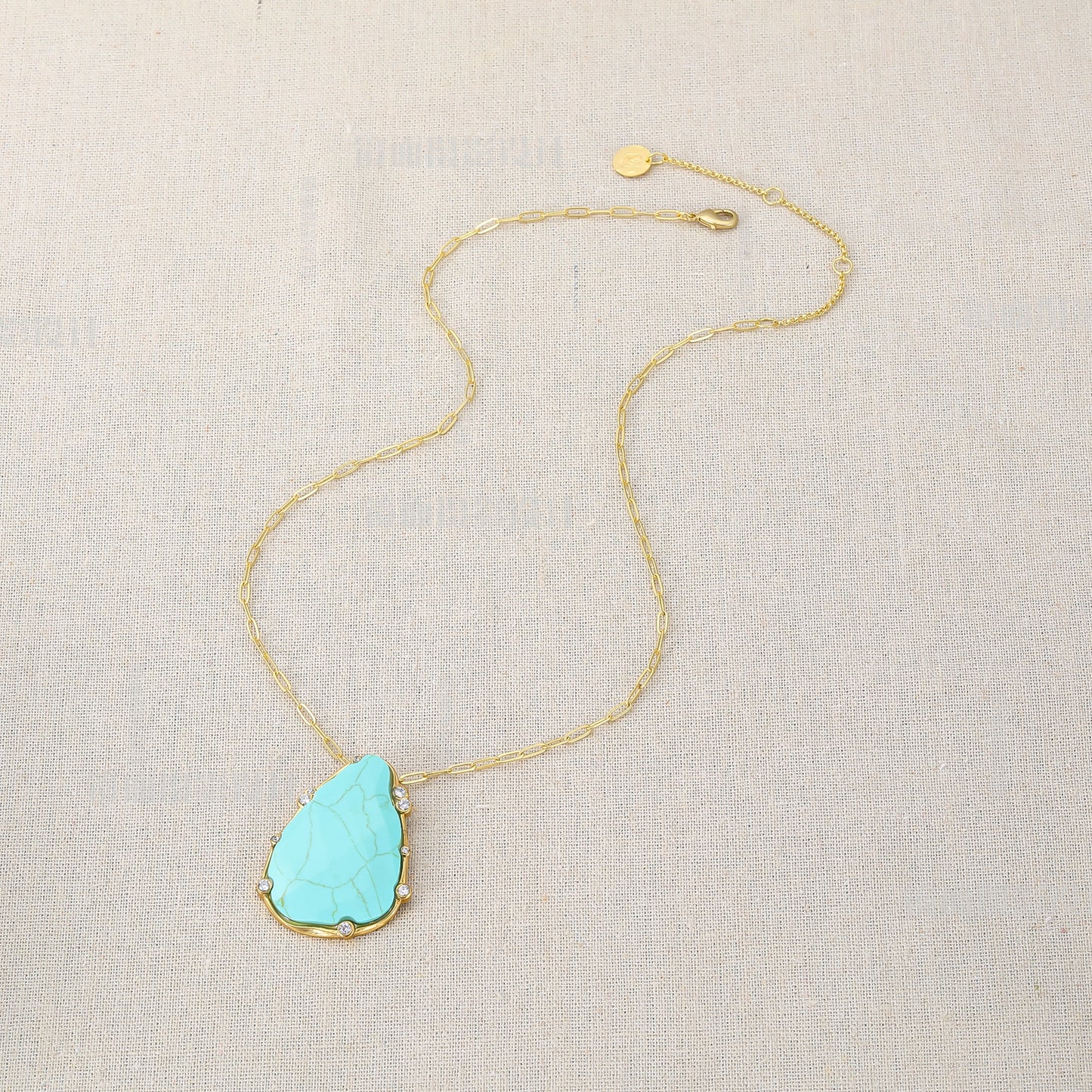 Organic Teardrop Statement Necklace