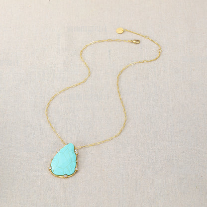 Organic Teardrop Statement Necklace