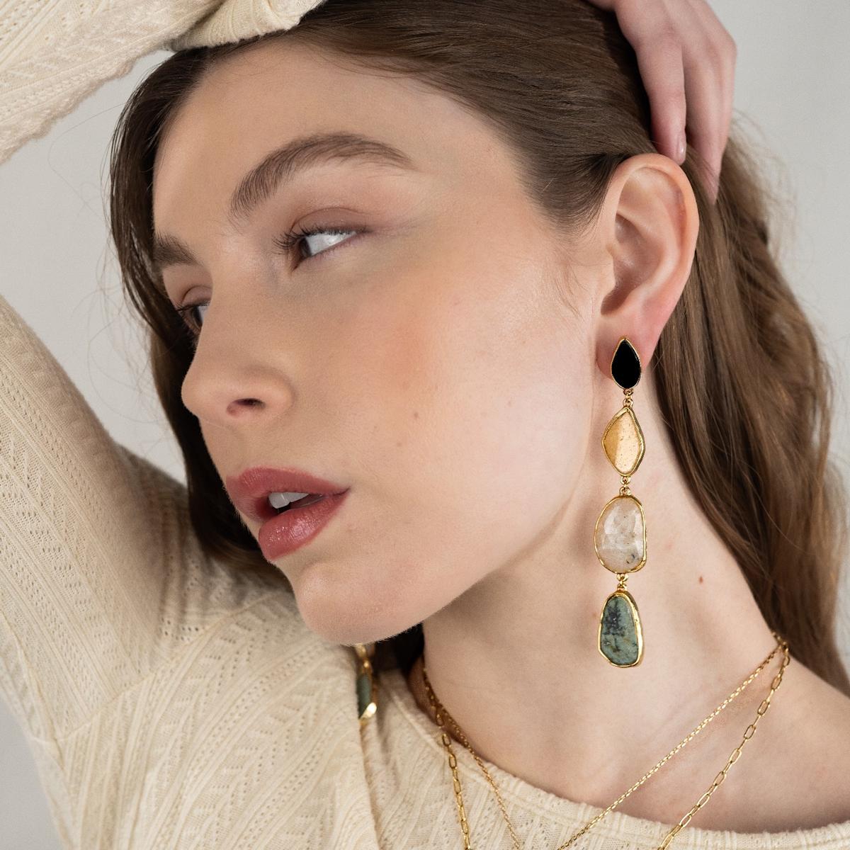 Earth Element Drops Earring