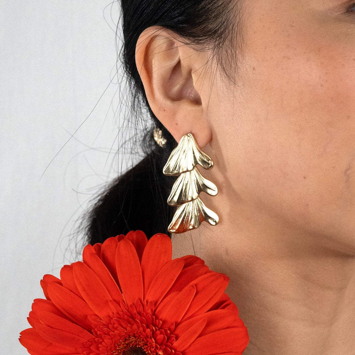 Layered Leaf Earrings